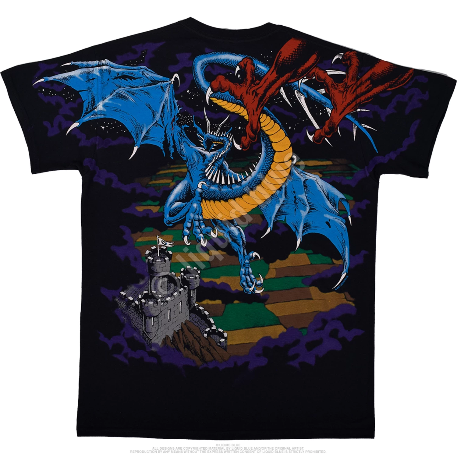 Dueling Dragons Black T-Shirt - Image 3