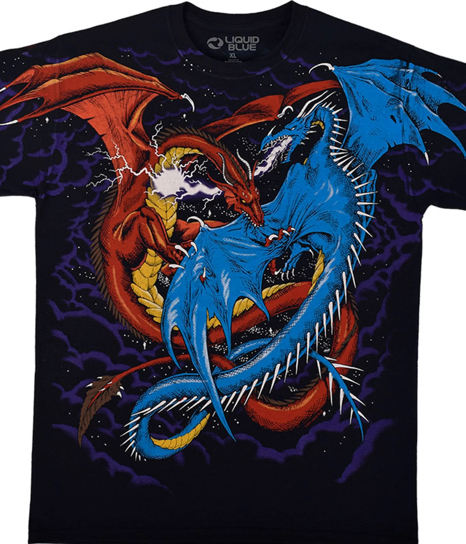 Dueling Dragons Black T-Shirt