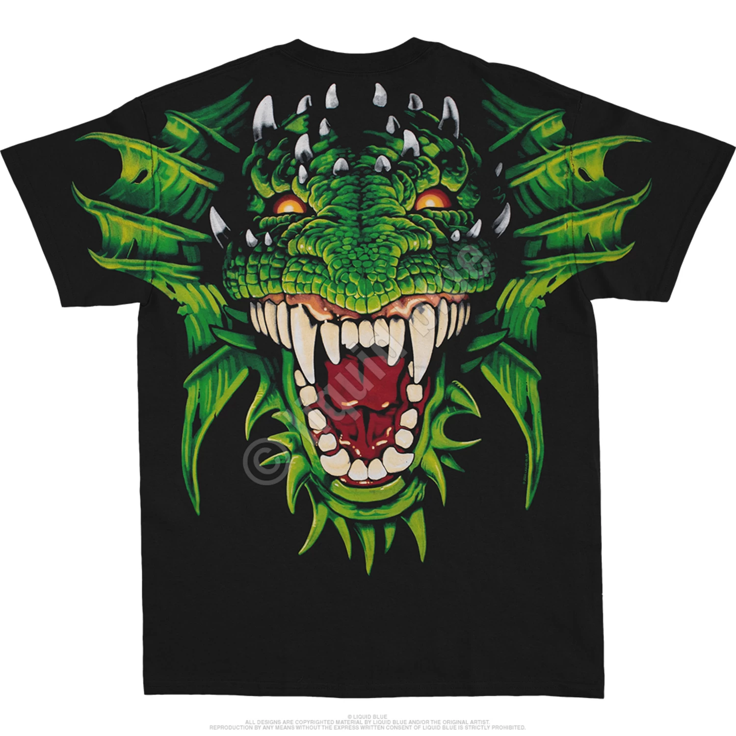 Dragon Head Black T-Shirt - Image 3