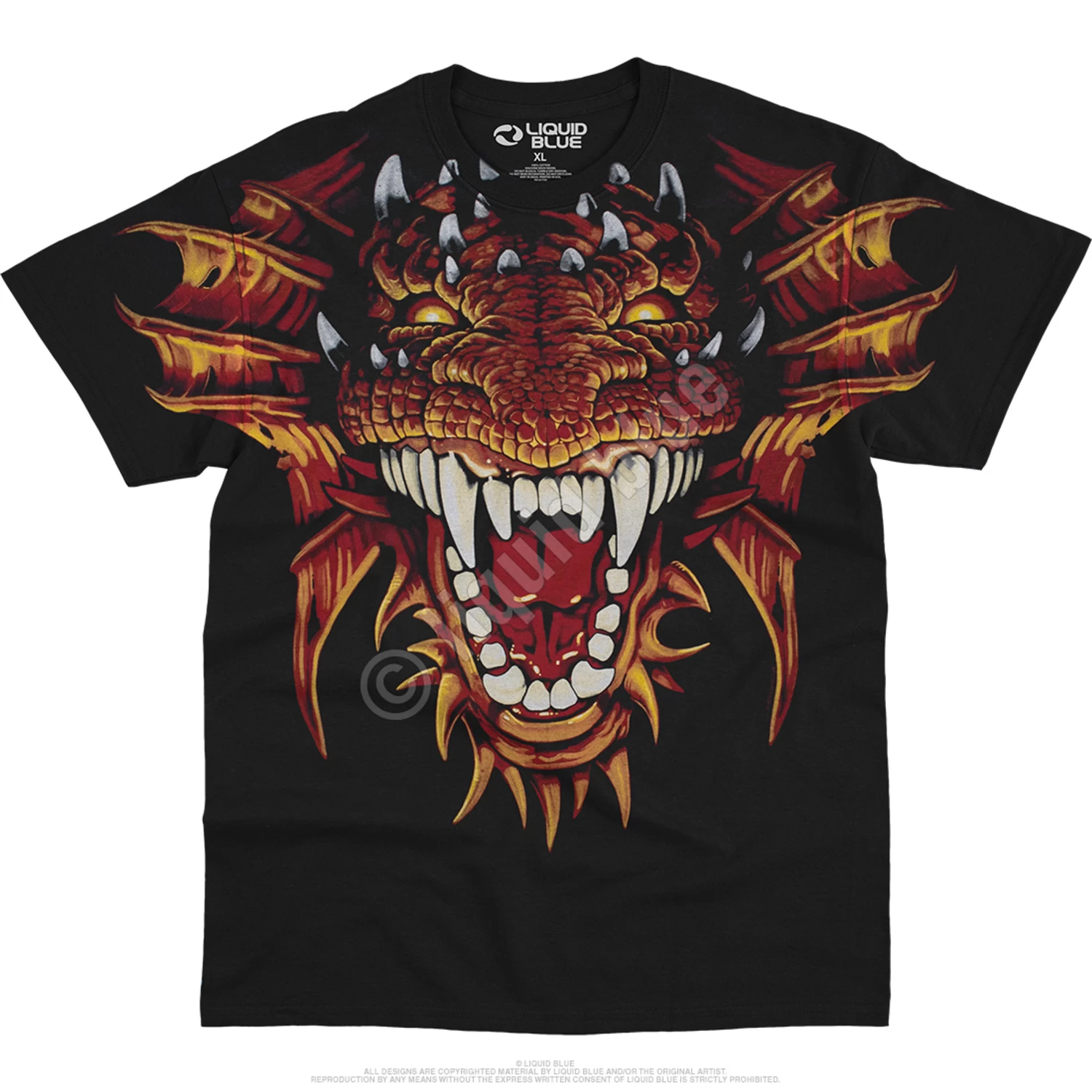 Dragon Head Black T-Shirt - Image 2