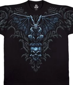 Gargoyle Skull Black T-Shirt