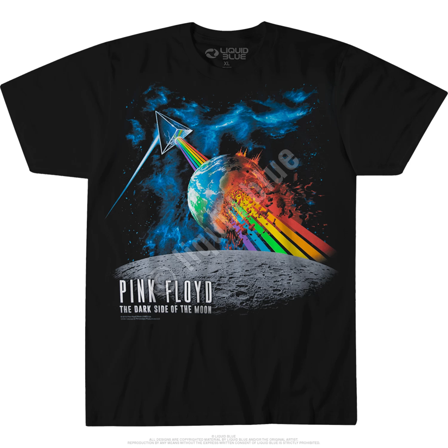 Pink Floyd Rainbow Attack Black T-Shirt - Image 2