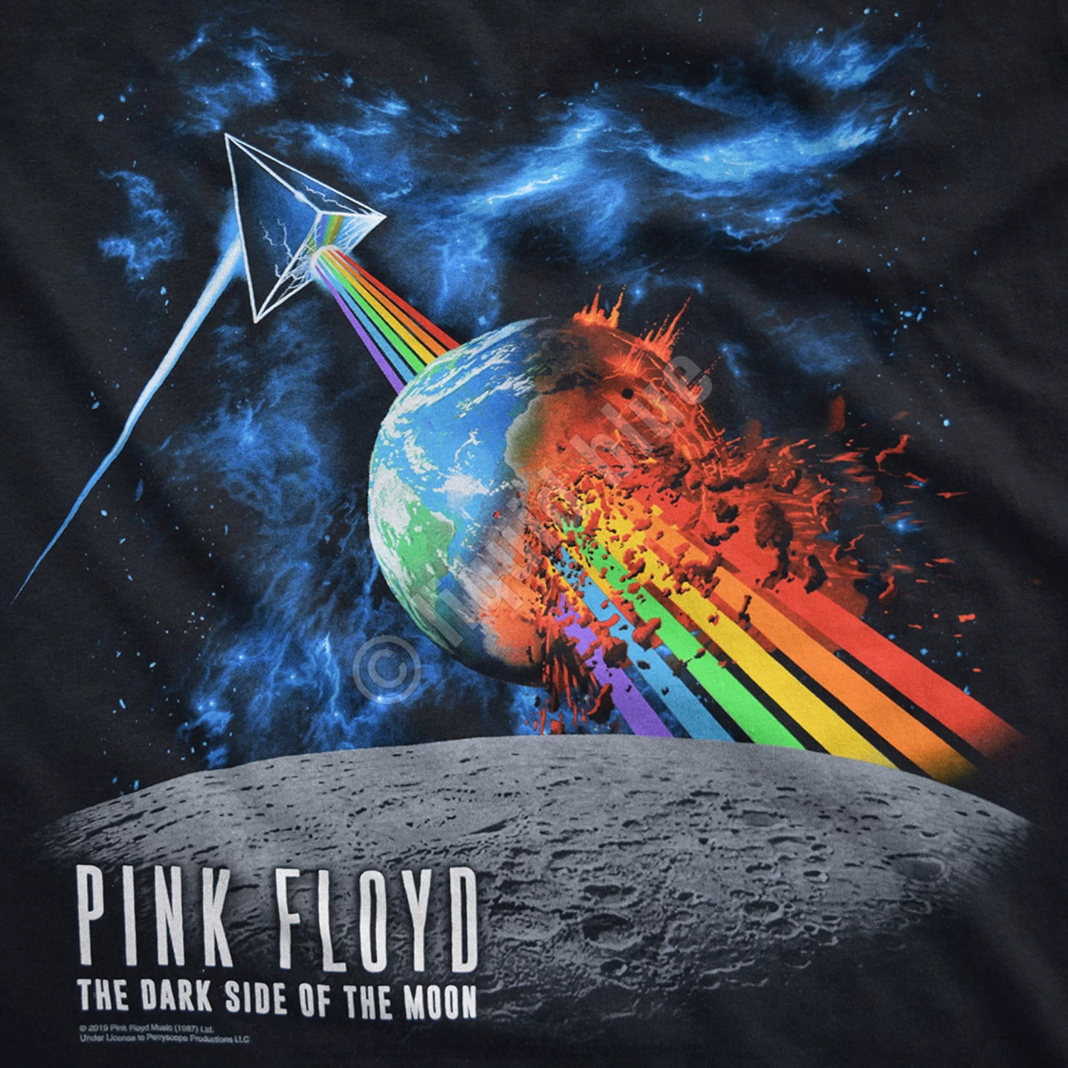 Pink Floyd Rainbow Attack Black T-Shirt - Image 3