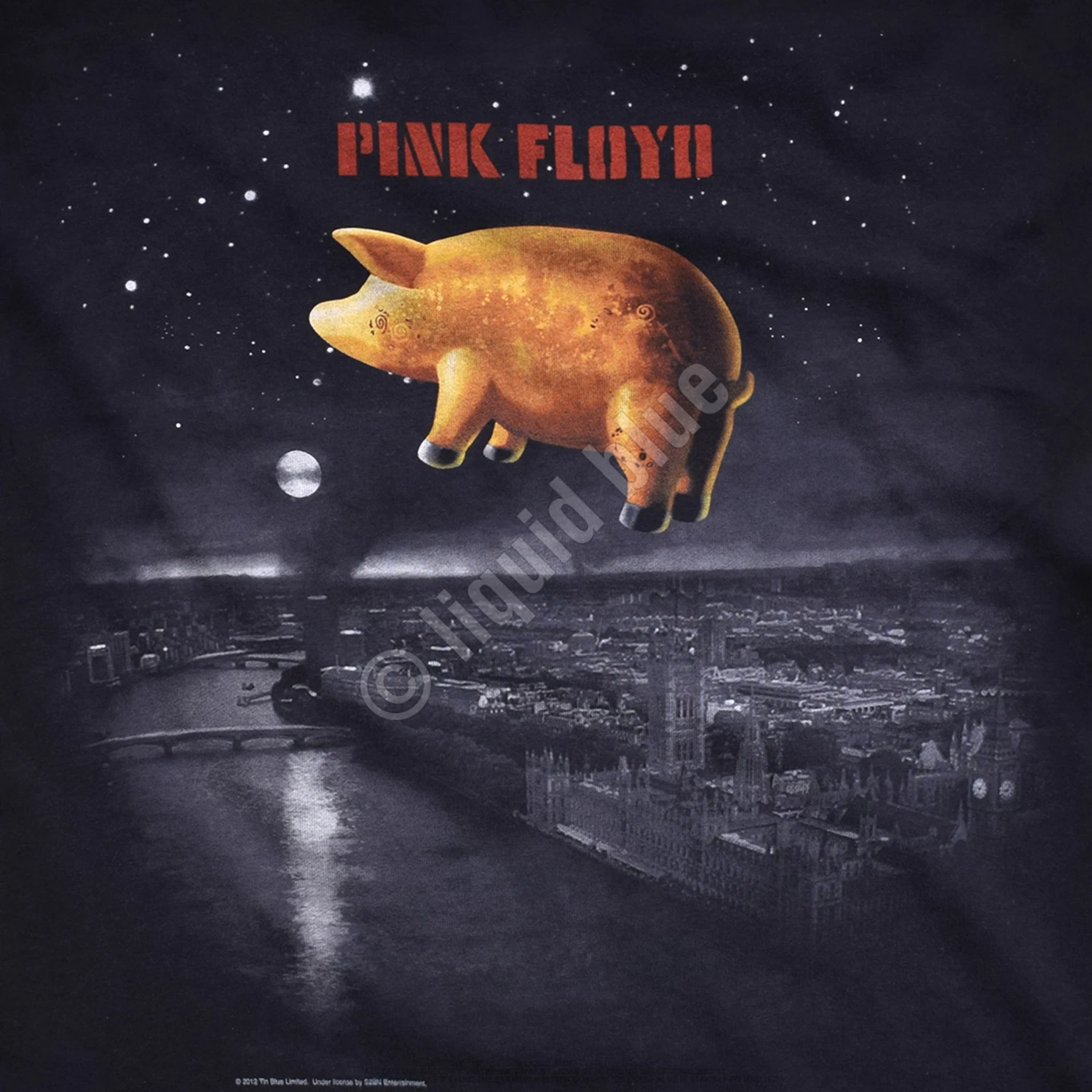 Pink Floyd Pigs Over London Black T-Shirt - Image 4