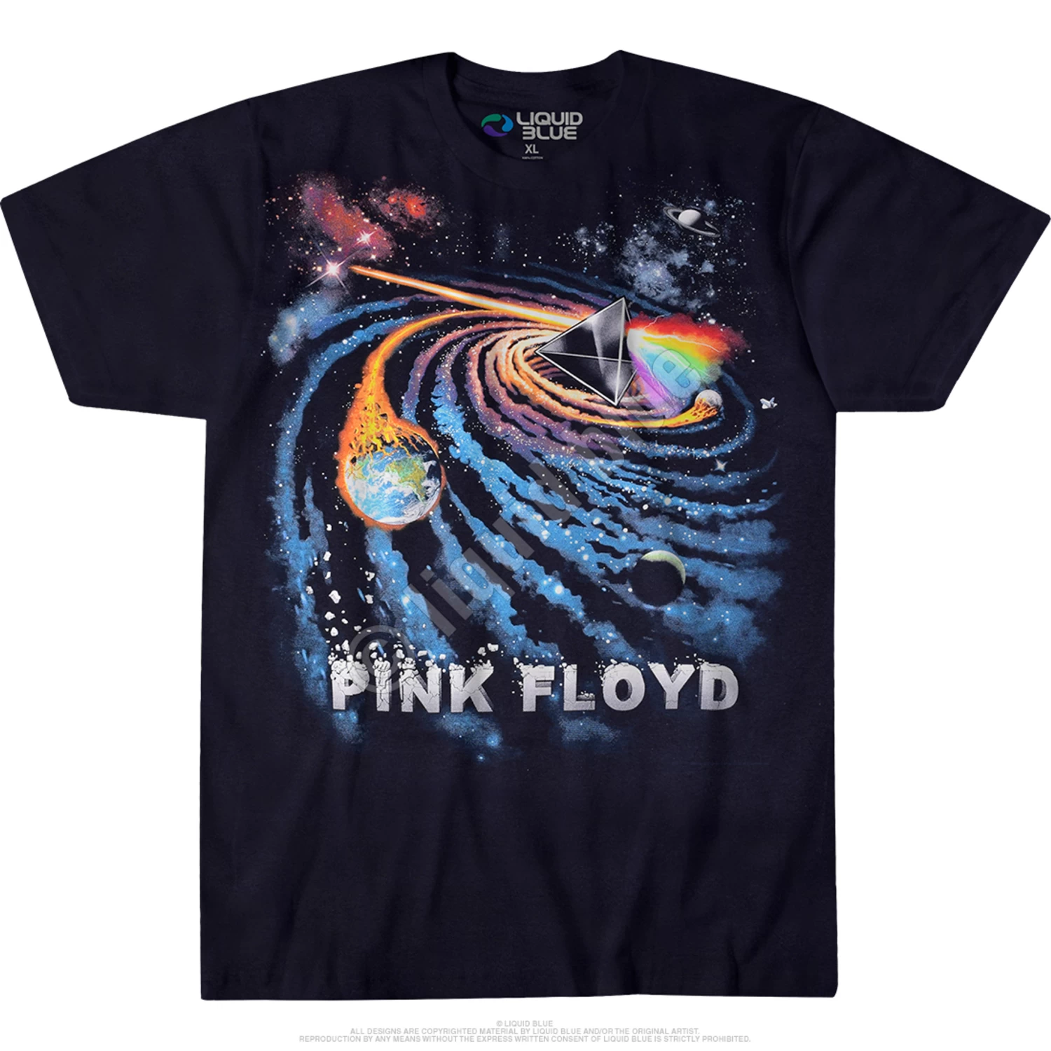 Pink Floyd Dark Side Galactic Black T-Shirt - Image 3