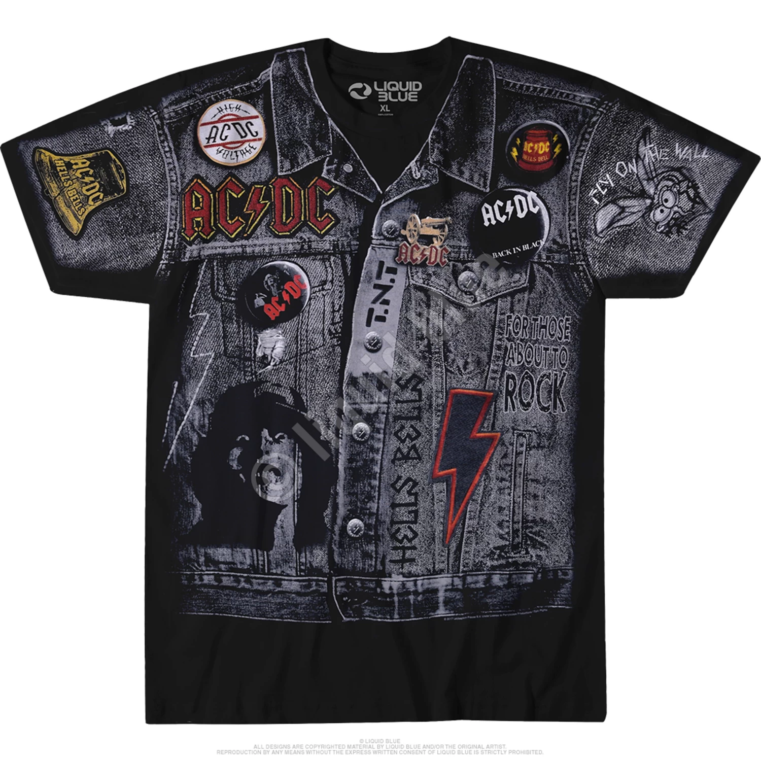 AC/DC Jacket Black T-Shirt - Image 2