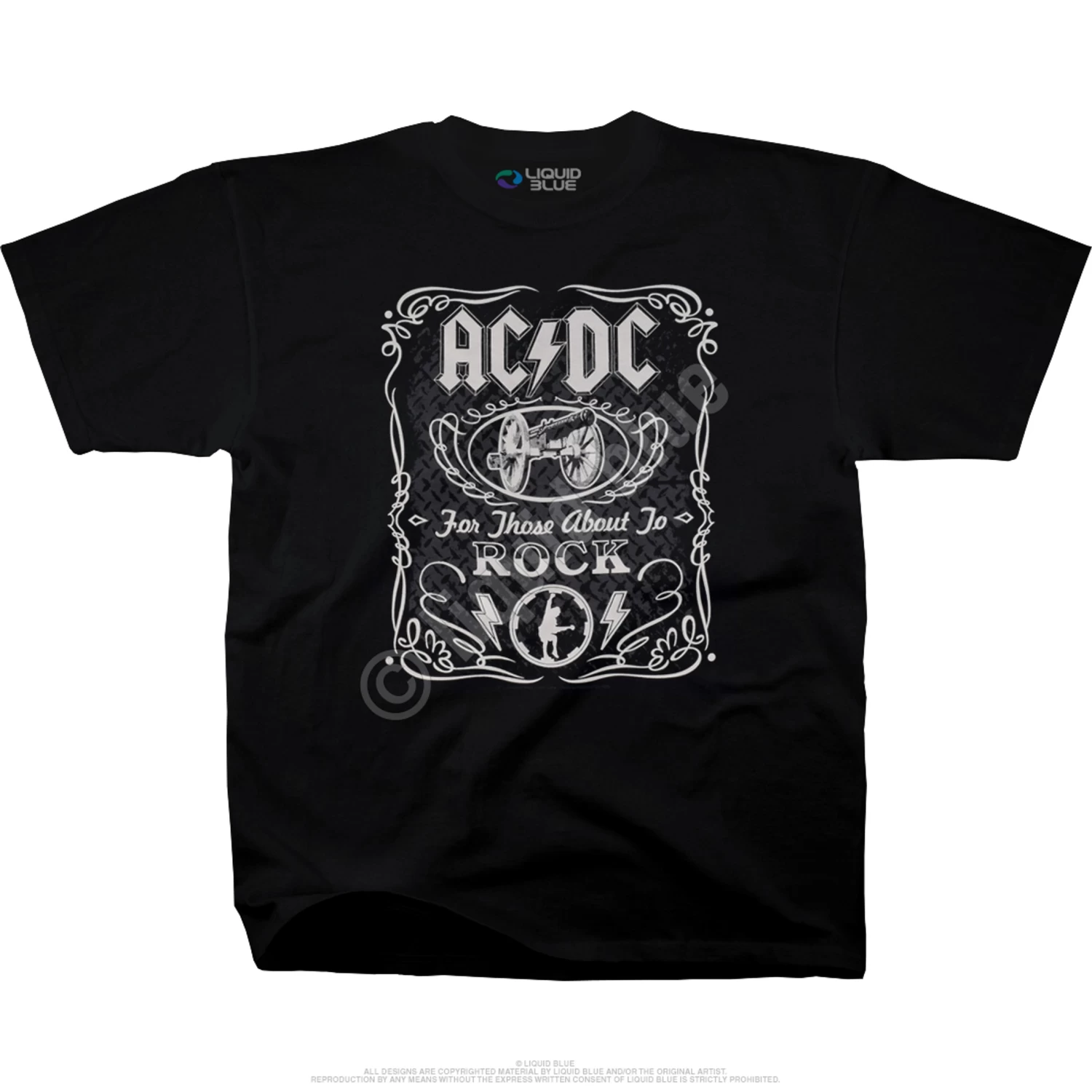 AC/DC Label Black T-Shirt - Image 2