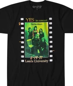Yes! Live At Leeds Black Athletic T-Shirt