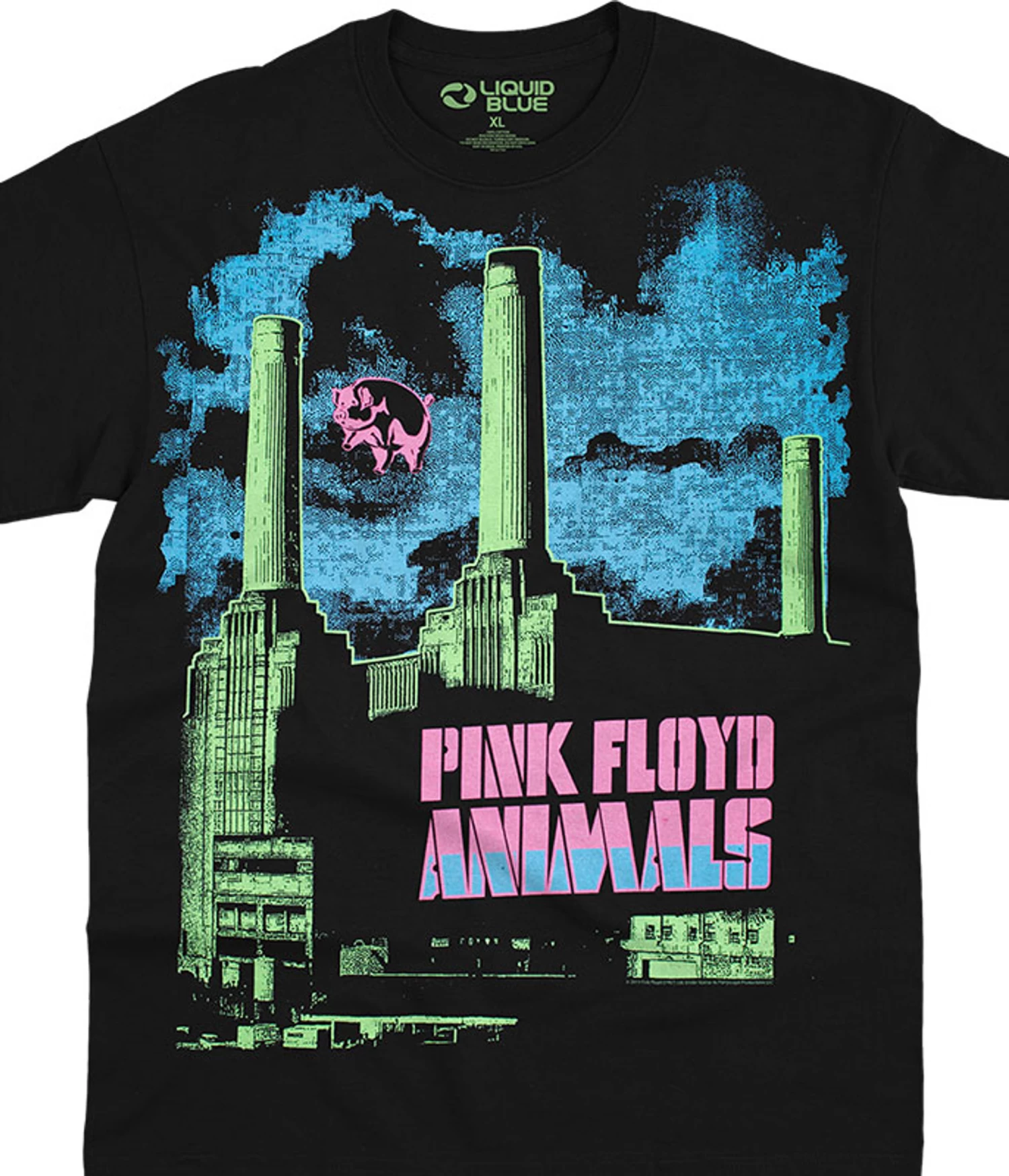 Pink Floyd Animals Blacklight Black T-Shirt
