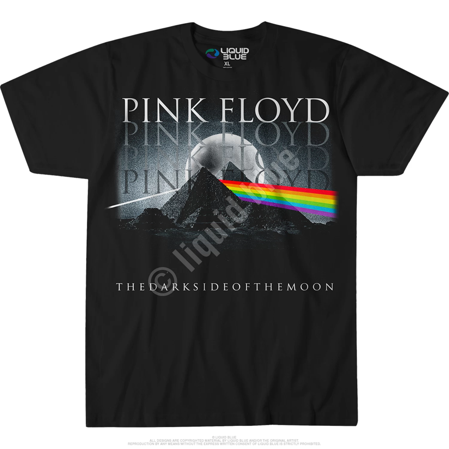 Pink Floyd Pyramid Spectrum Black T-Shirt - Image 3