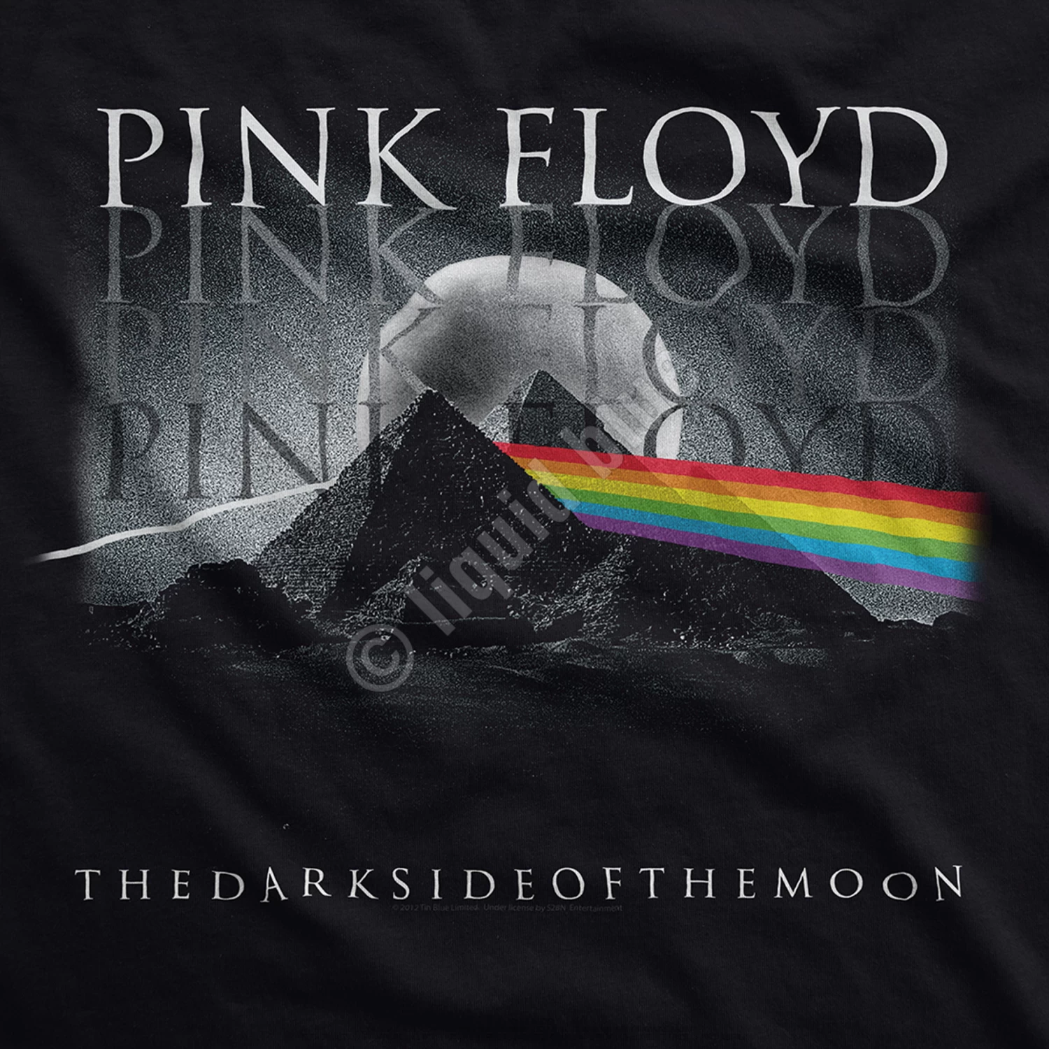 Pink Floyd Pyramid Spectrum Black T-Shirt - Image 4