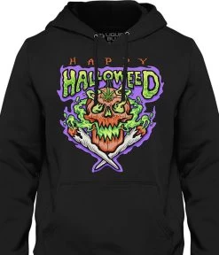 Halloweed Skull Black Hoodie