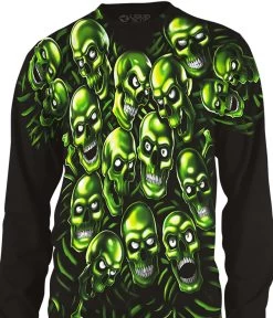 Skull Pile Black Long Sleeve T-Shirt