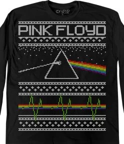 Pink Floyd Dark Side Xmas Sweater Black Long Sleeve T-Shirt