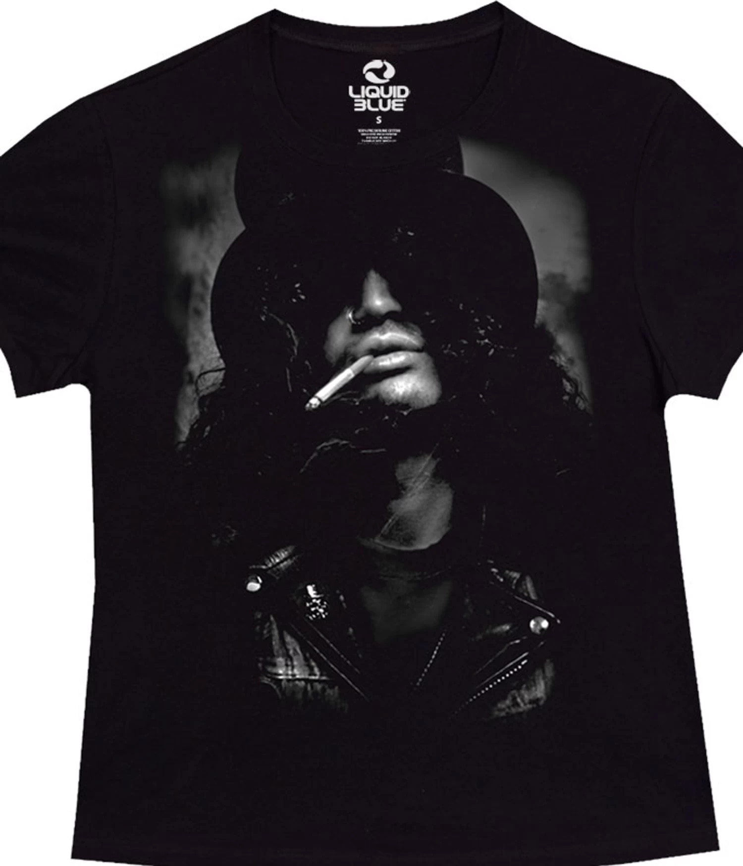 Slash Top Hat Womens Black Juniors Long Length T-Shirt