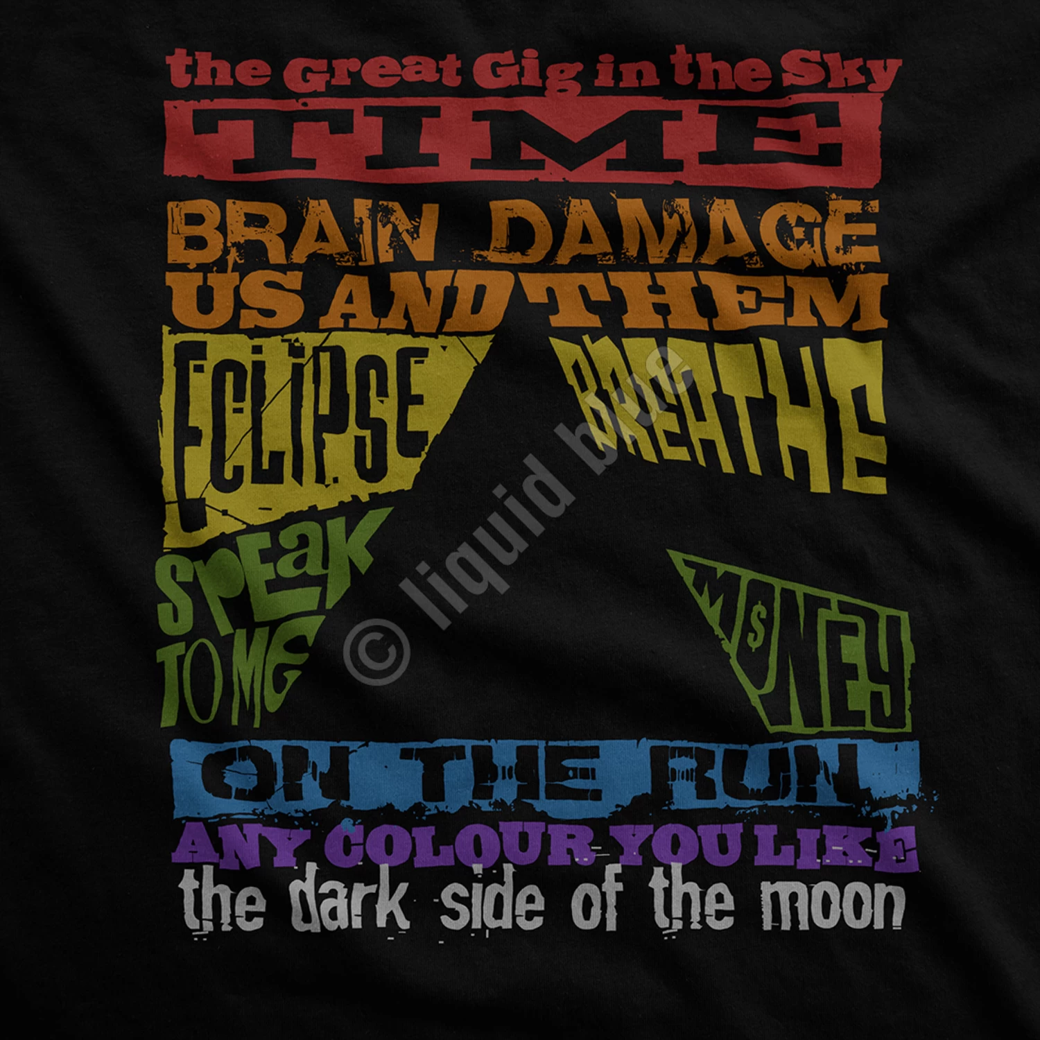 Pink Floyd Dark Side Tracks Black Juniors Long Length T-Shirt - Image 4