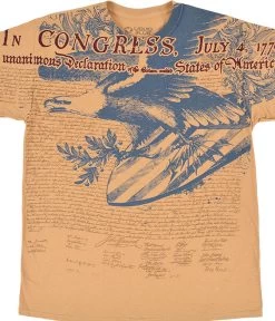 Declaration Of Independence Gold T-Shirt