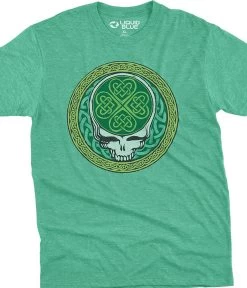 Celtic Shamrock SYF Poly Cotton Heather Green T-Shirt