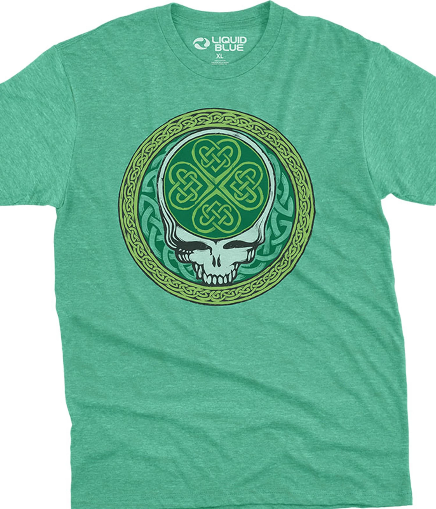 Celtic Shamrock SYF Poly Cotton Heather Green T-Shirt