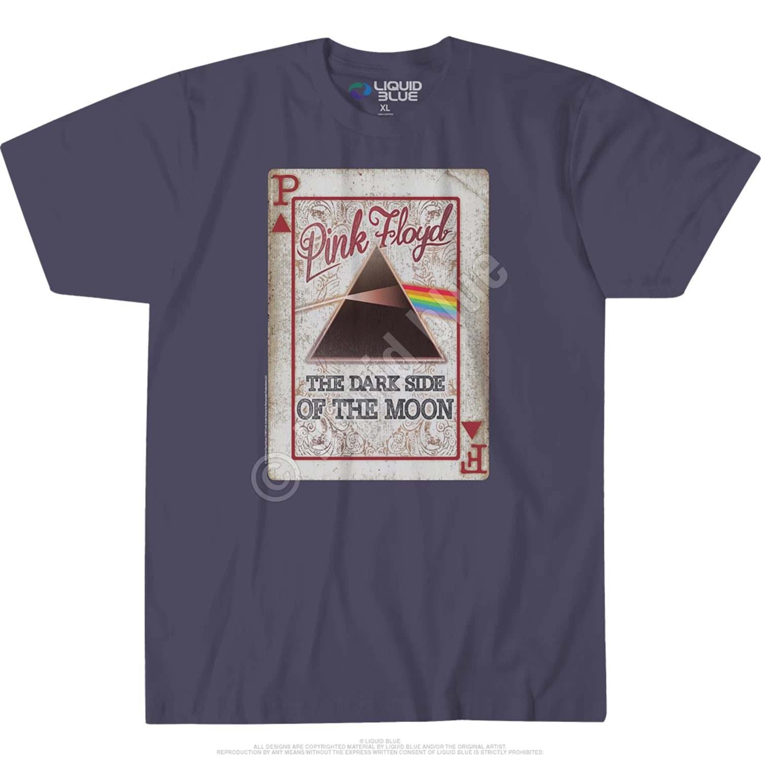 Pink Floyd Dark Side Deck Grey Athletic T-Shirt - Image 3