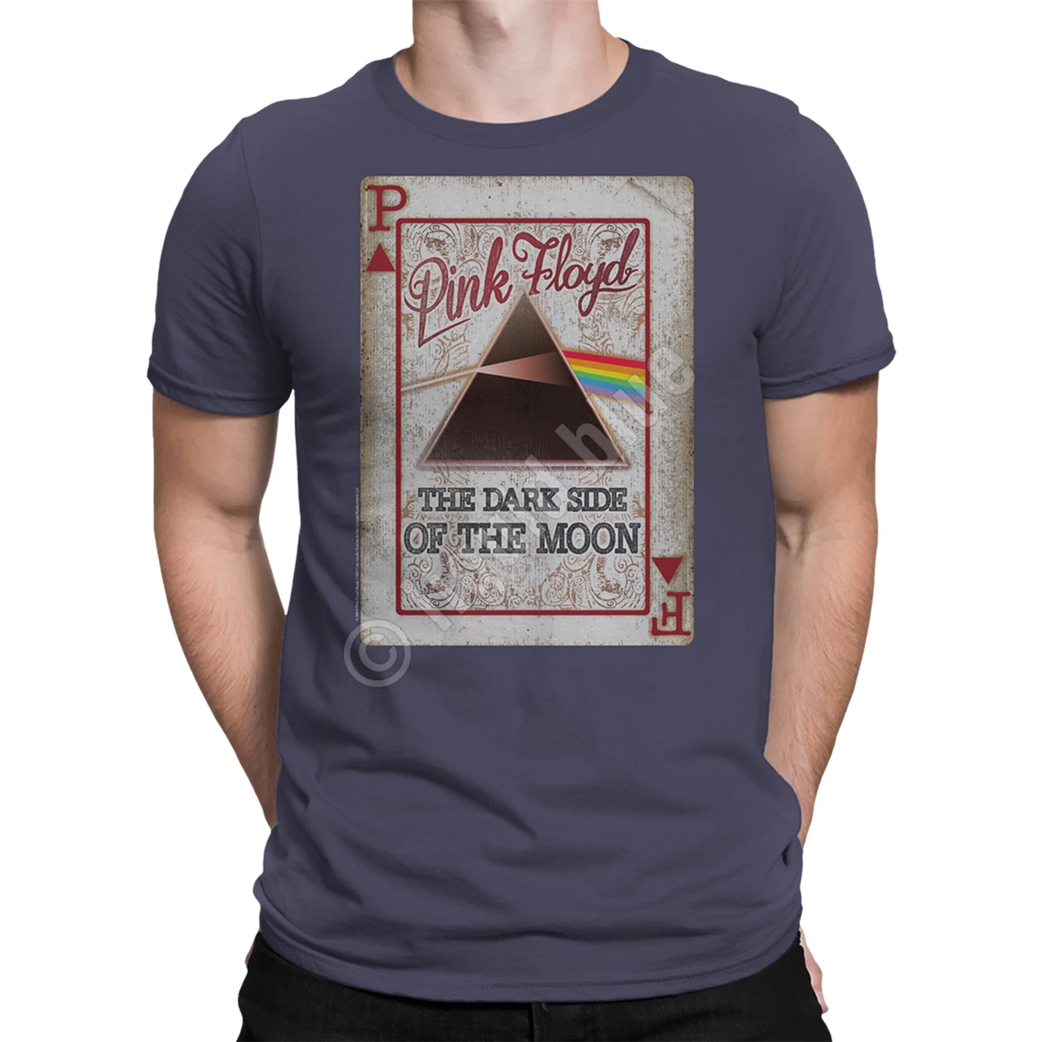 Pink Floyd Dark Side Deck Grey Athletic T-Shirt - Image 2
