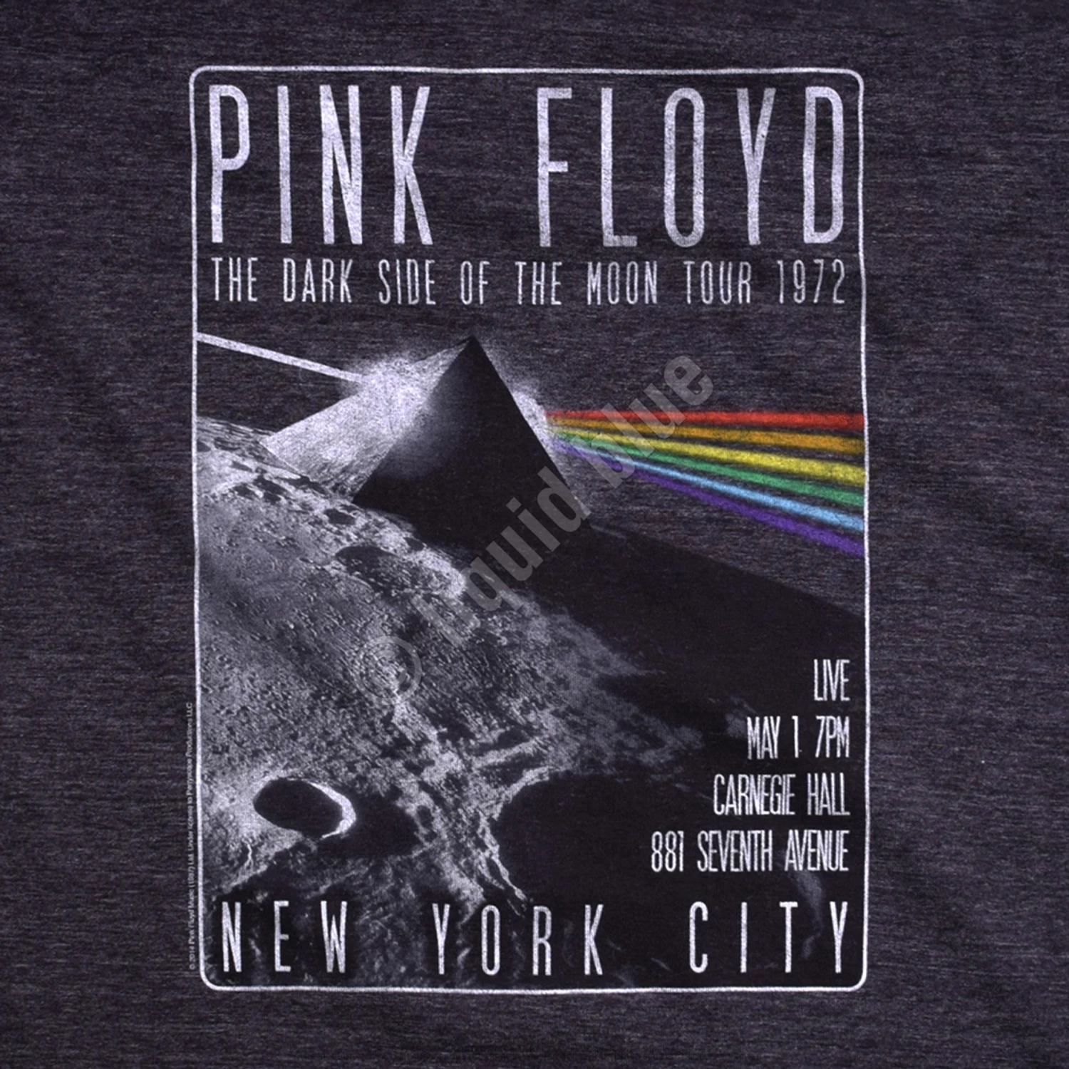 Pink Floyd Dark Side Live Dark Heather Tri-Blend T-Shirt - Image 4