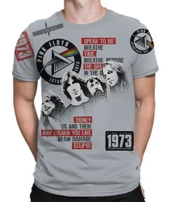 Pink Floyd Dark Side 1973 Grey T-Shirt