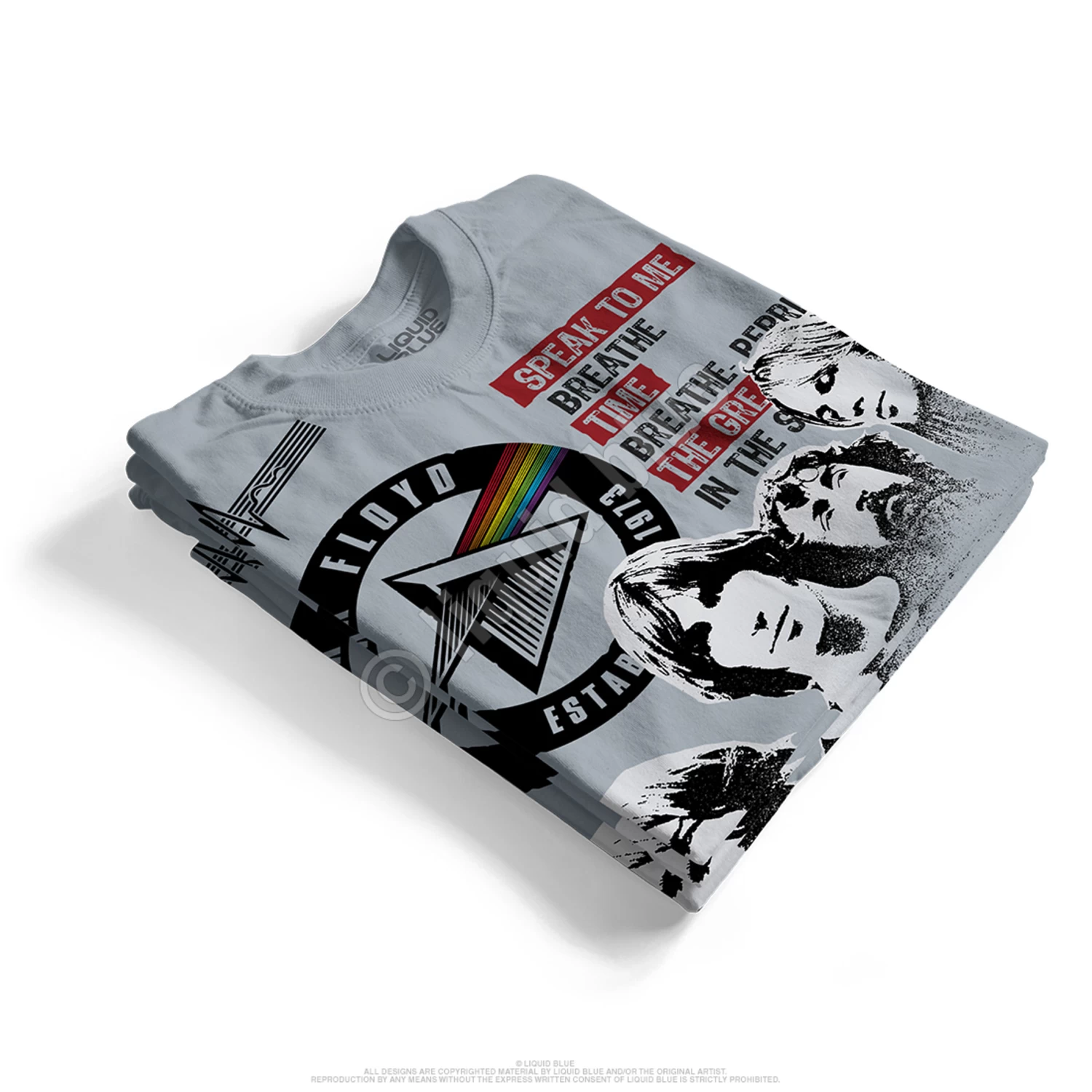 Pink Floyd Dark Side 1973 Grey T-Shirt - Image 4