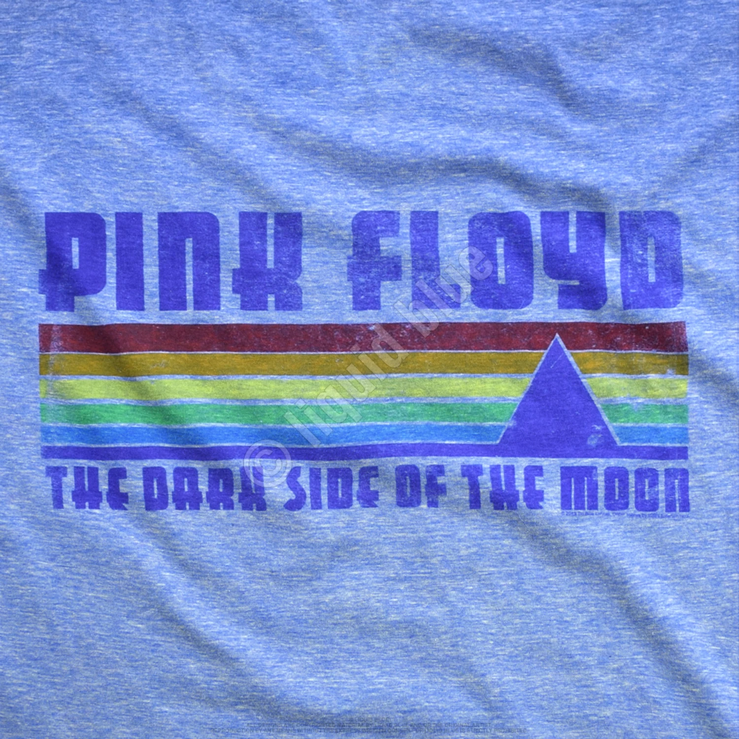 Pink Floyd On The Run Blue Heather Tri-Blend T-Shirt - Image 4