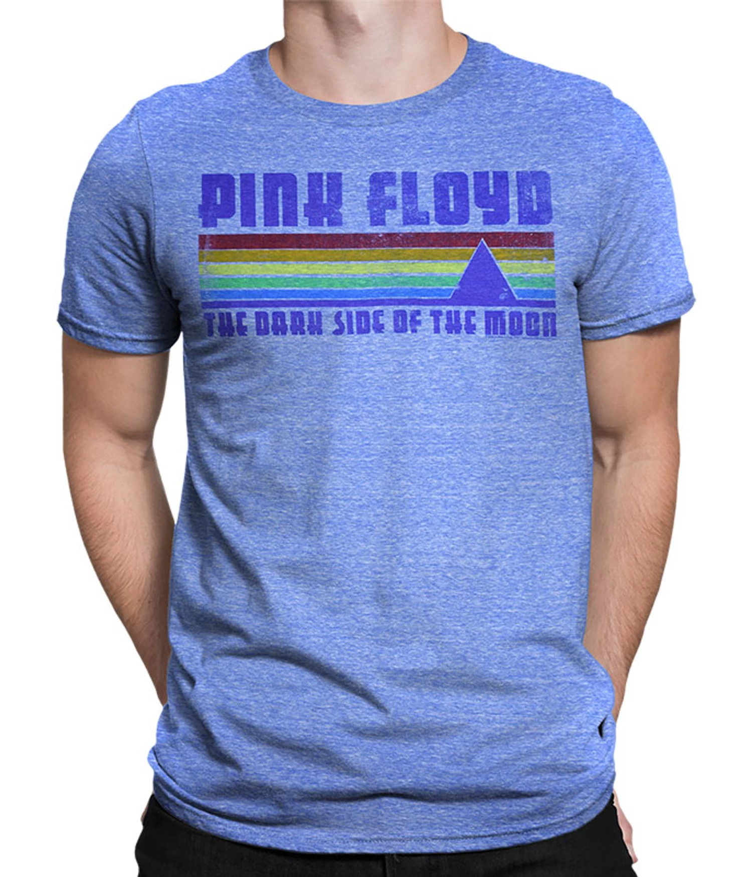 Pink Floyd On The Run Blue Heather Tri-Blend T-Shirt