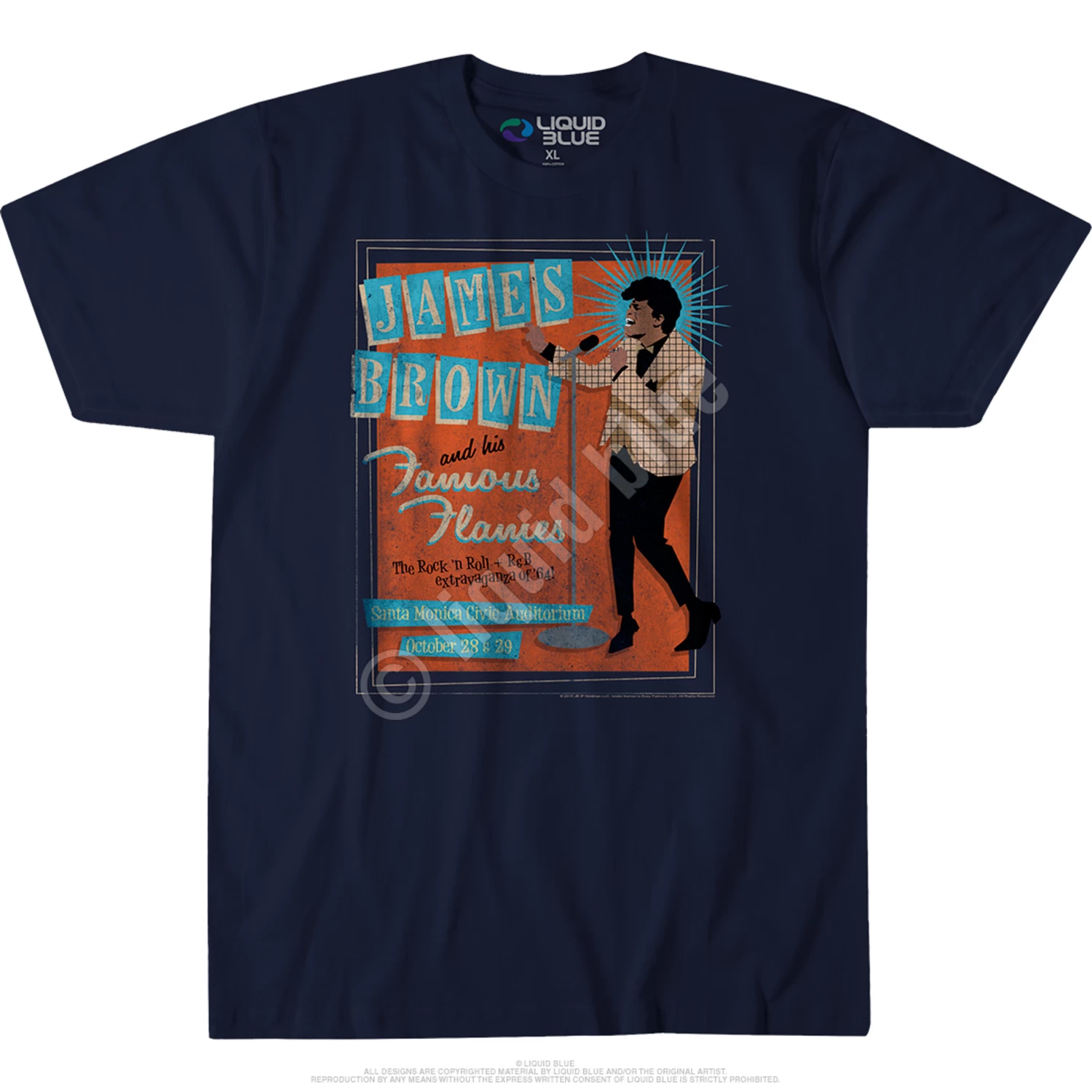Famous Flames Navy Athletic T-Shirt - Image 3