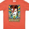 DAVID BOWIE Fashion Orange Heather Poly-Cotton T-Shirt