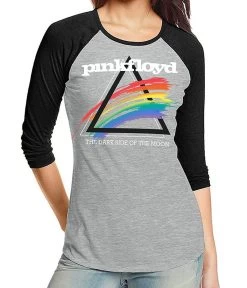 Pink Floyd Spectrum Splash Womens Raglan Heather Grey T-Shirt
