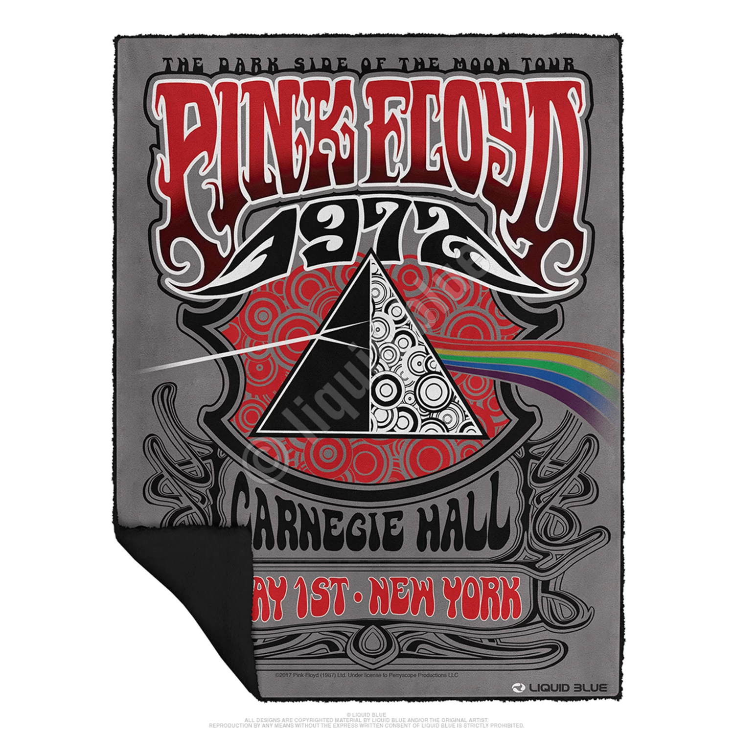 Pink Floyd Carnegie Hall Fleece Throw Blanket - Image 2