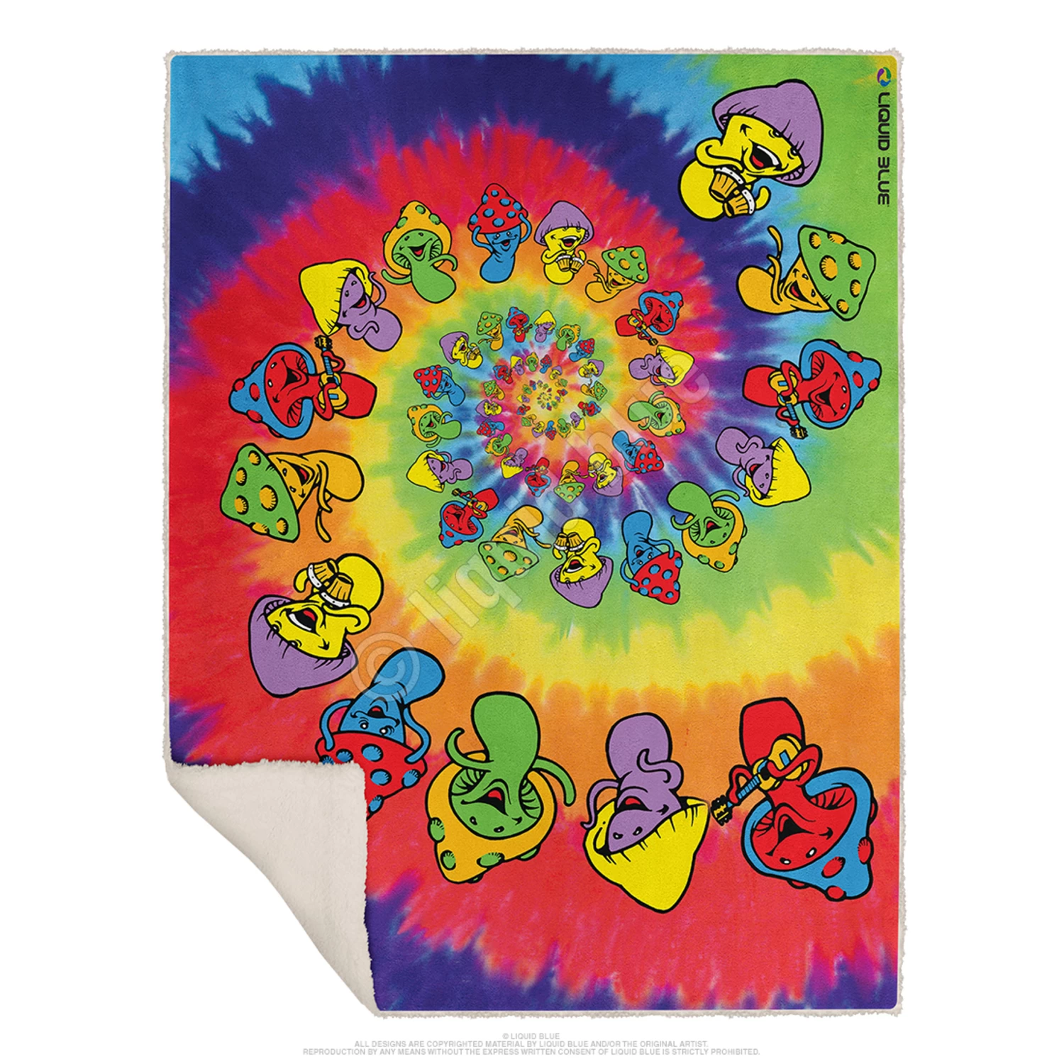 Spiral Shrooms Fleece Throw Blanket - Image 2