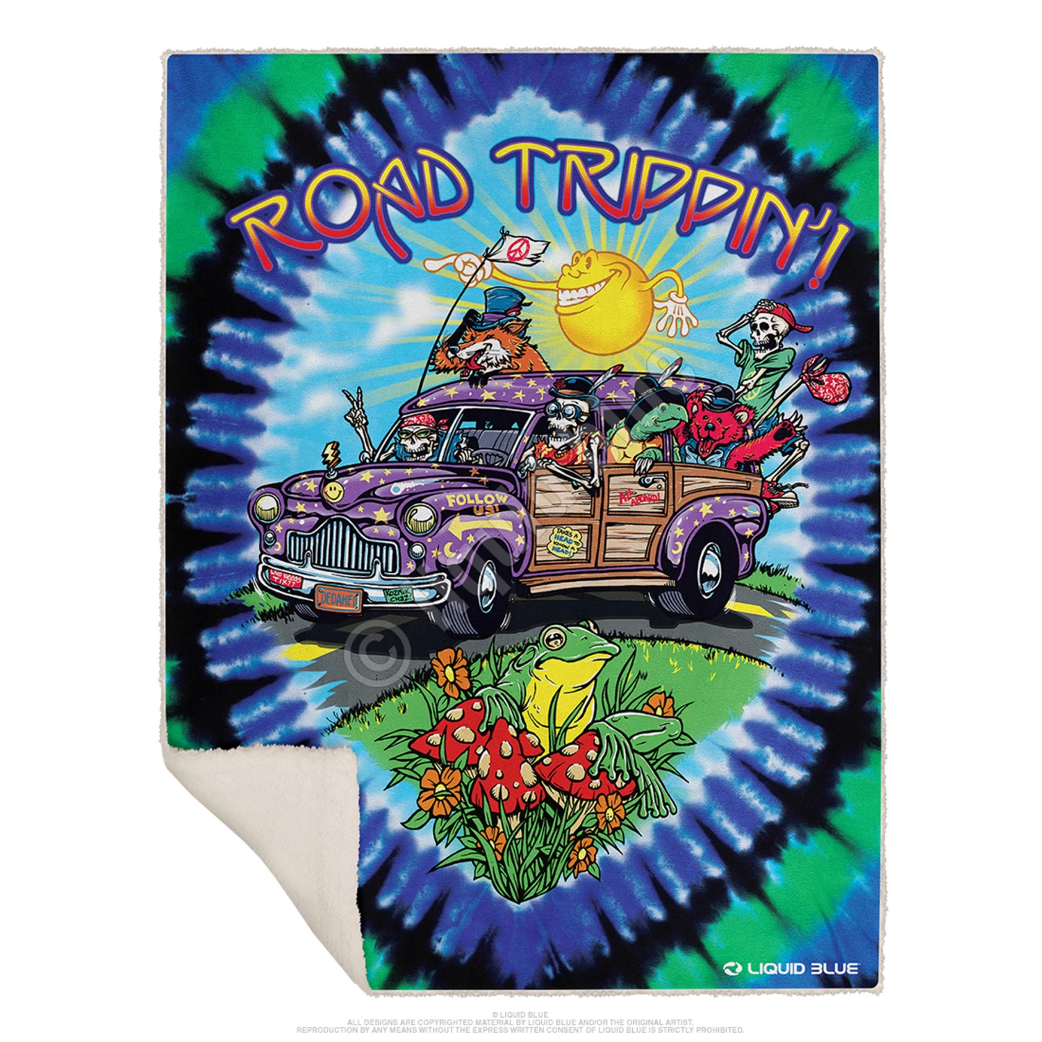 Road Trippin' Fleece Throw Blanket - Image 2
