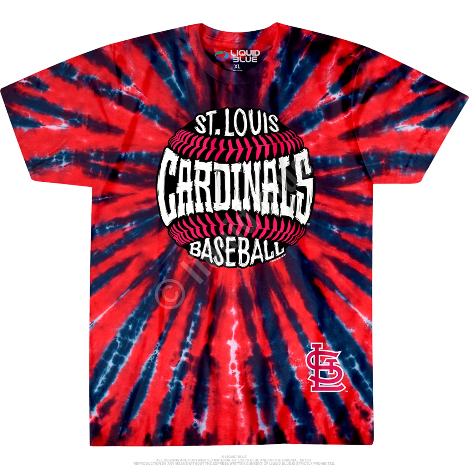 MLB St. Louis Cardinals Burst Tie-Dye T-Shirt - Image 2