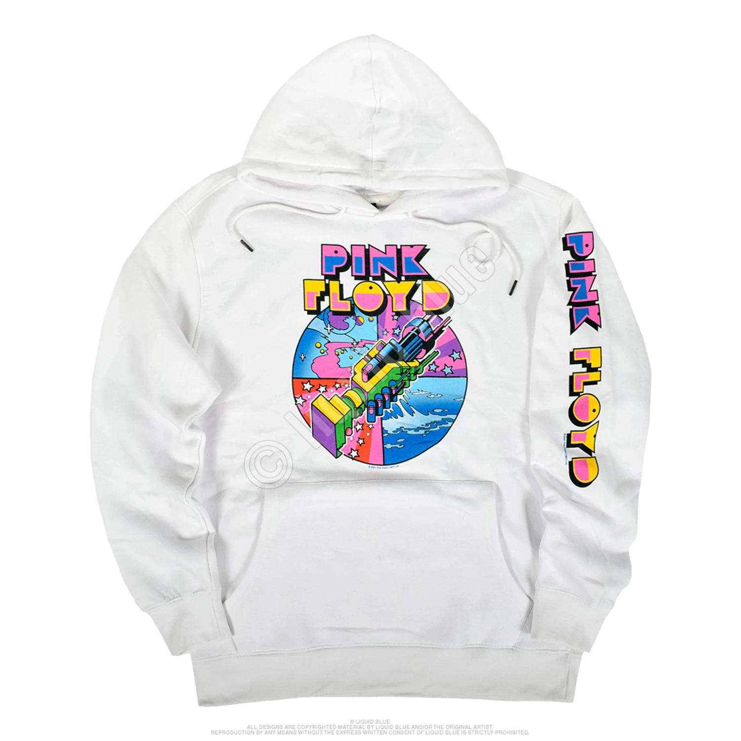 Pink Floyd WYWH Mod White Sleeve Printed Hoodie - Image 2