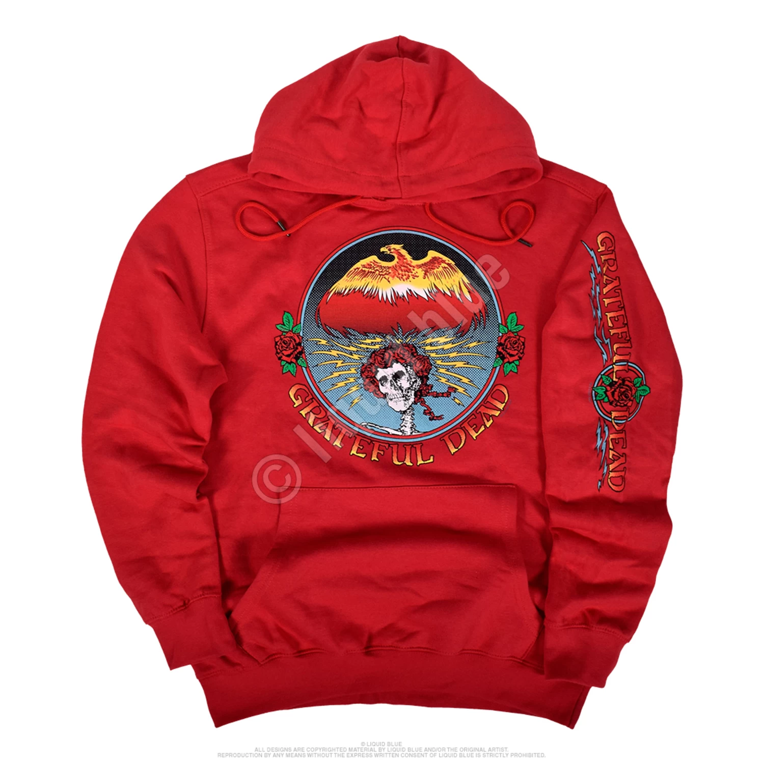 Bertha Eagle Red Sleeve Printed Hoodie - Image 2