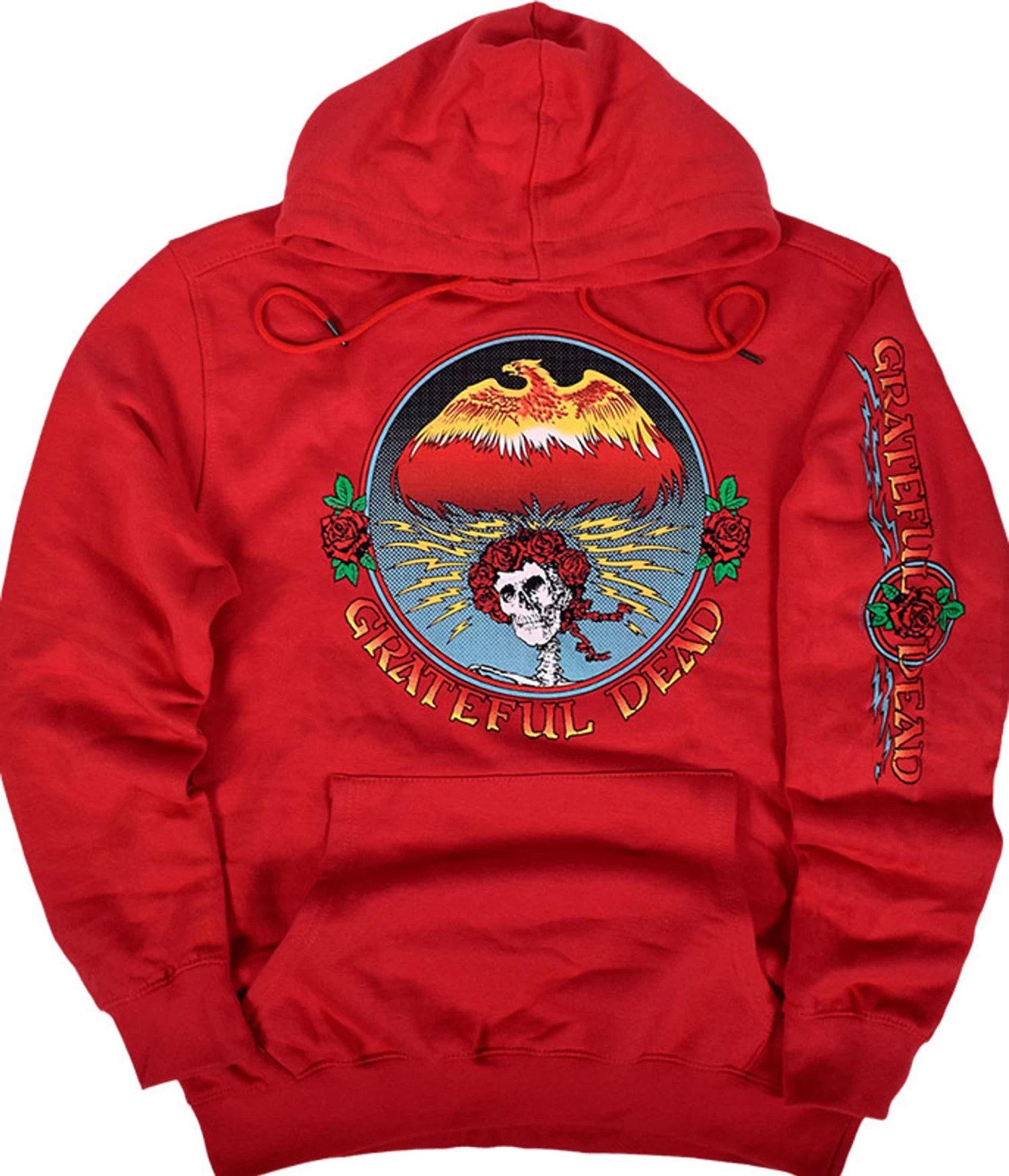 Bertha Eagle Red Sleeve Printed Hoodie