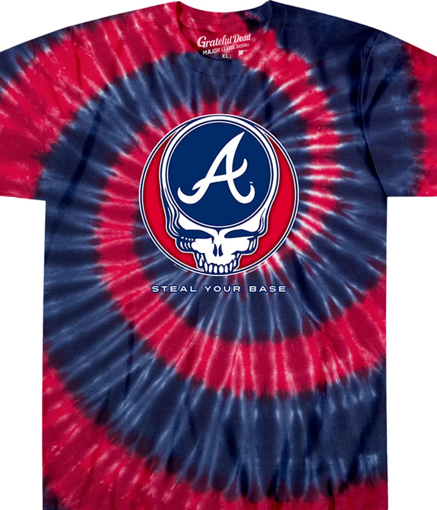 MLB Atlanta Braves Steal Your Base Tie-Dye T-Shirt