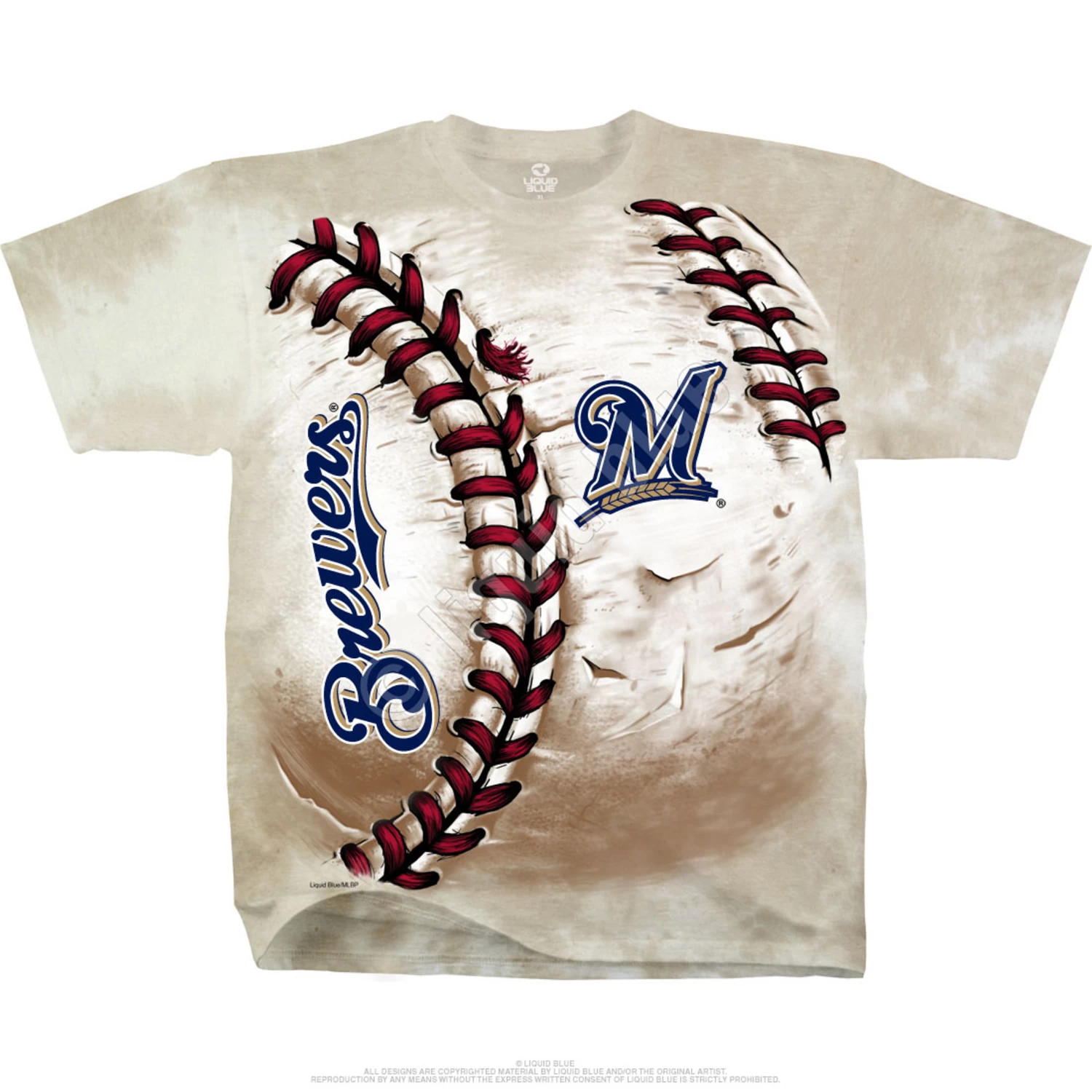 MLB Milwaukee Brewers Hardball Tie-Dye T-Shirt - Image 2