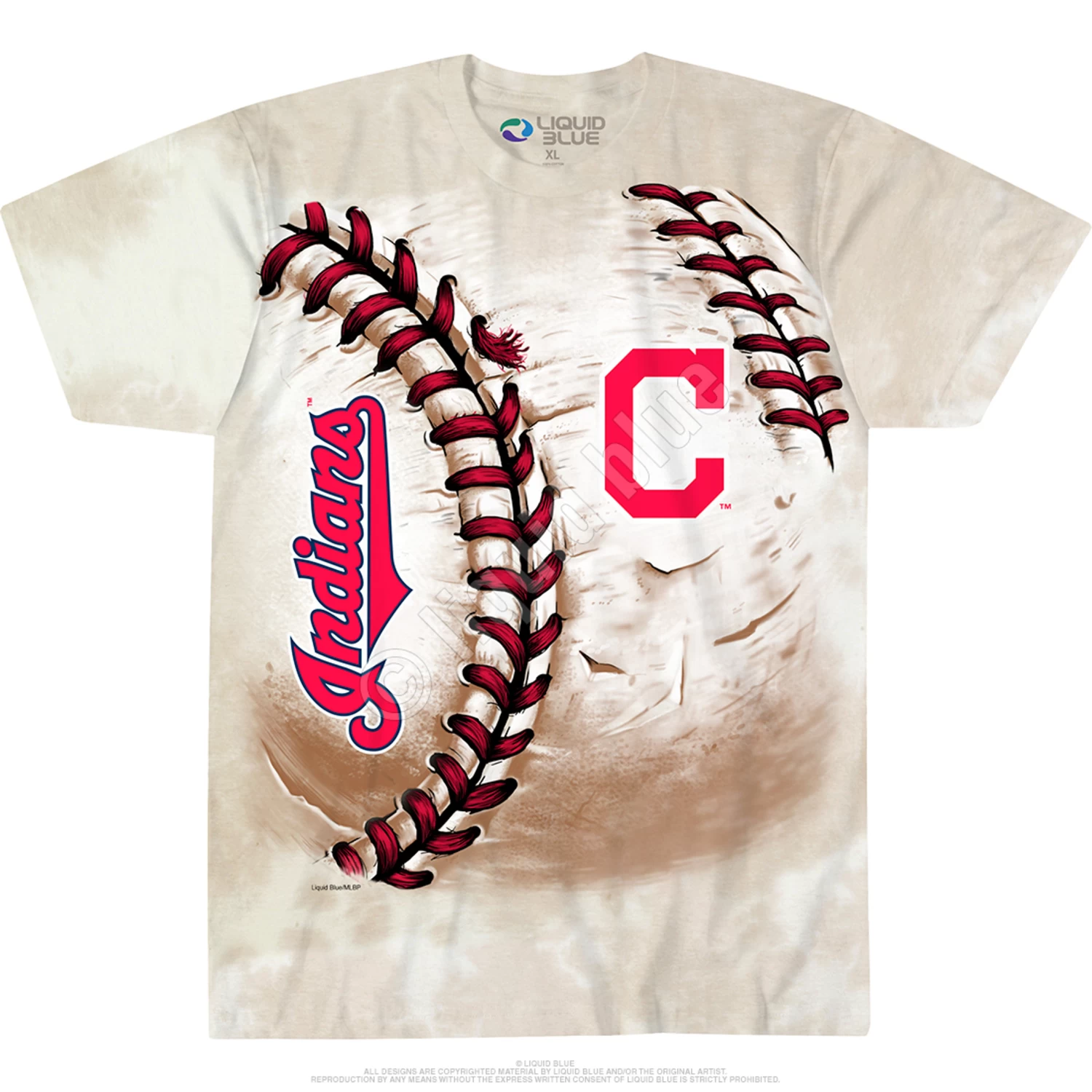 MLB Cleveland Indians Hardball Tie-Dye T-Shirt - Image 2