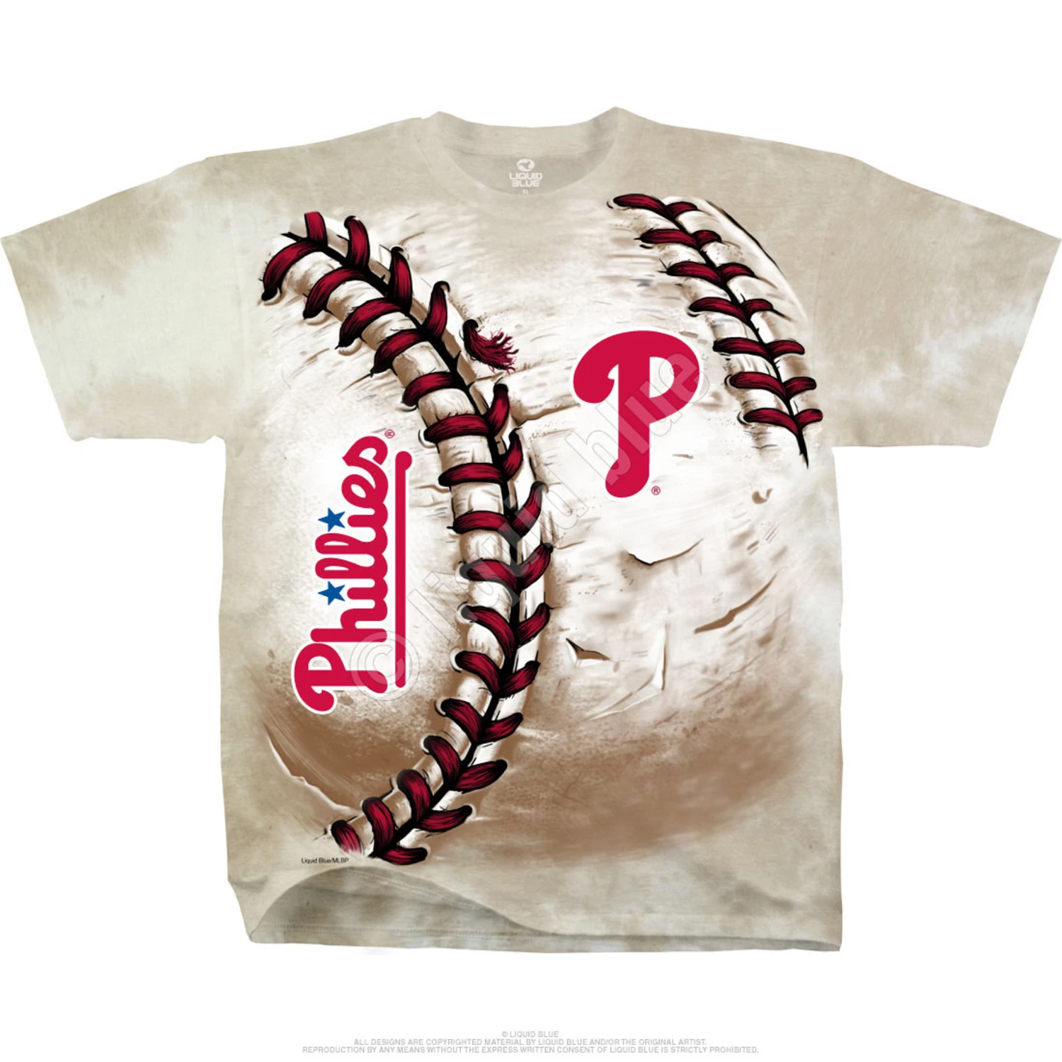 MLB Philadelphia Phillies Hardball Tie-Dye T-Shirt - Image 2