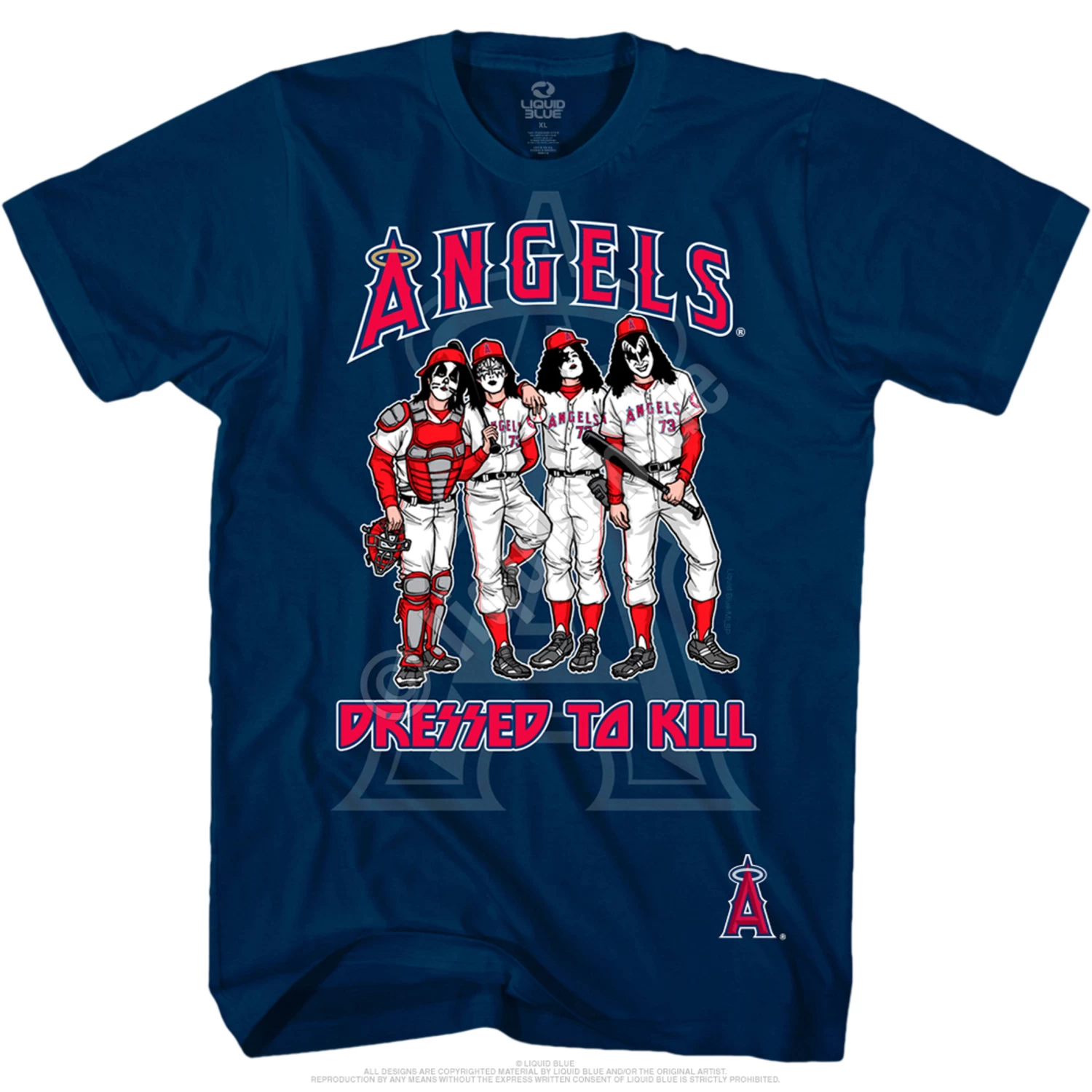 MLB Los Angeles Angels Dressed To Kill Navy T-Shirt - Image 2