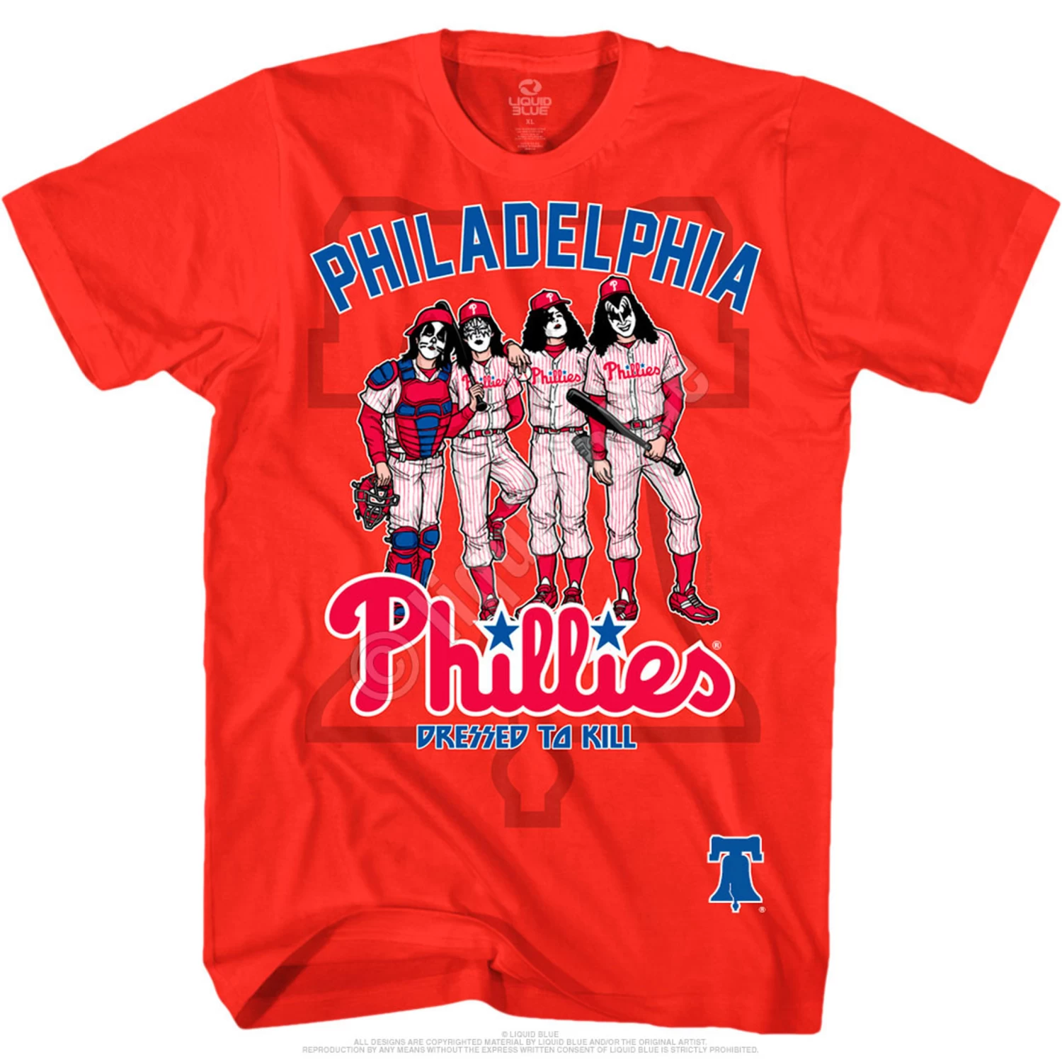 MLB Philadelphia Phillies Dressed To Kill Red T-Shirt - Image 2