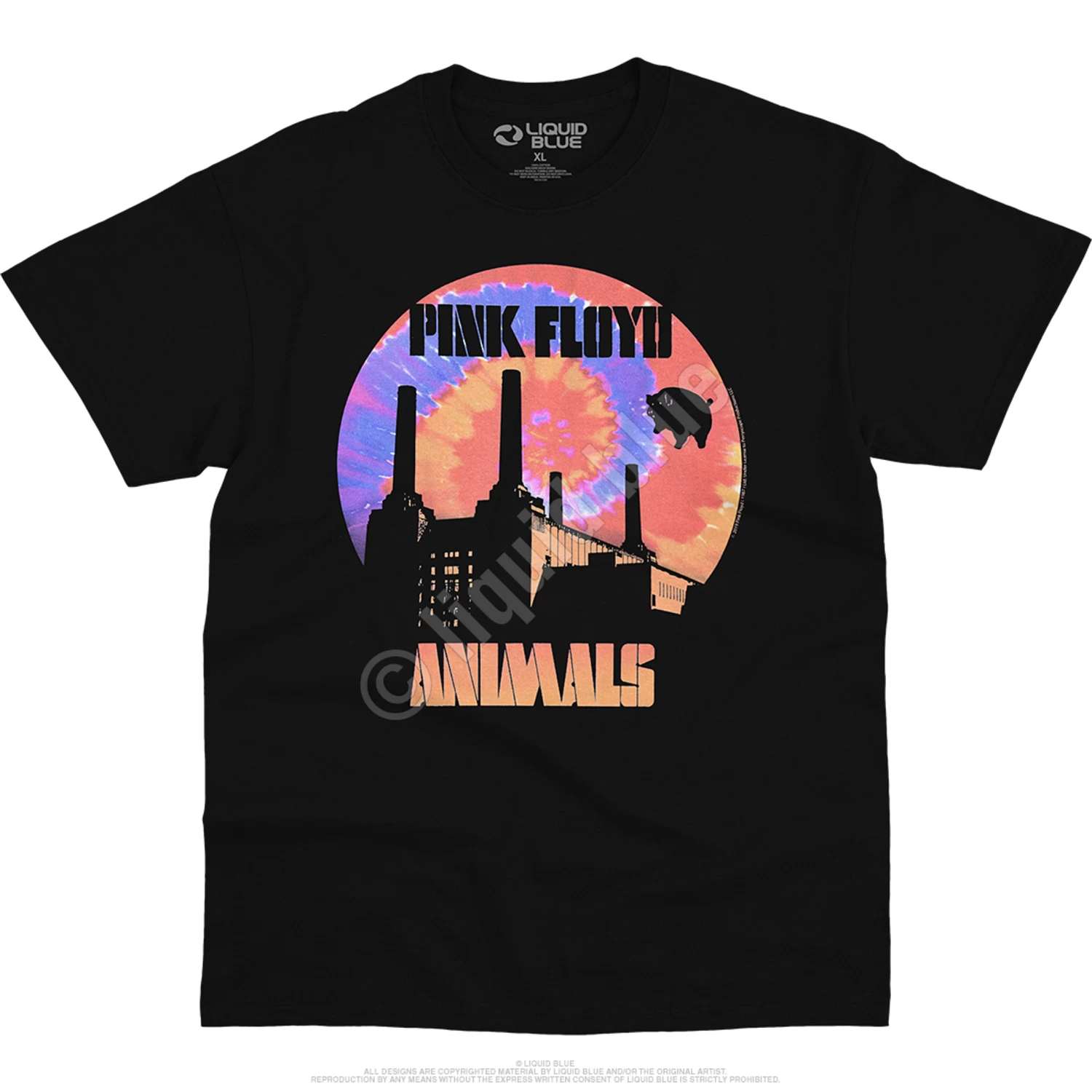 Pink Floyd When Pigs Fly Black T-Shirt - Image 2