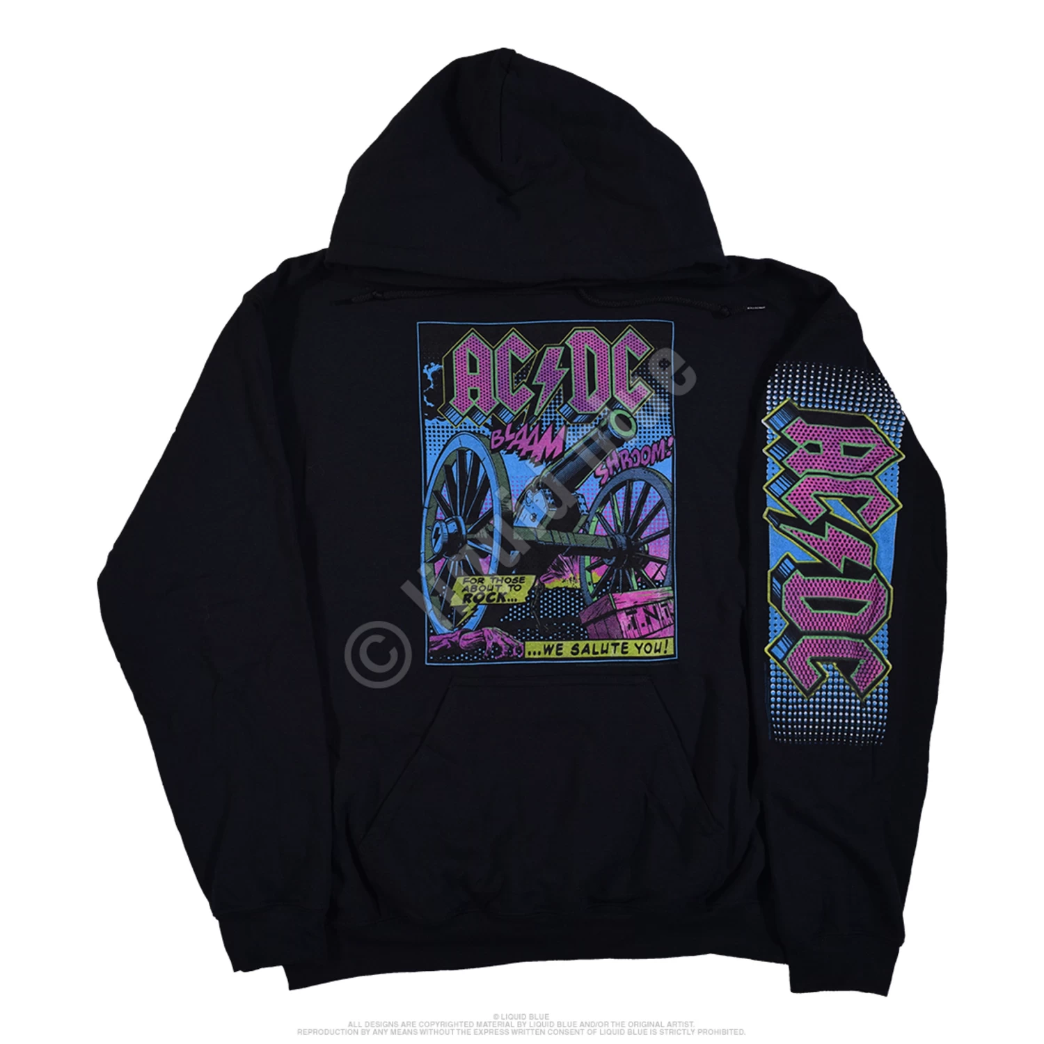 TNT Blacklight Black Sleeve Printed Hoodie - Image 2