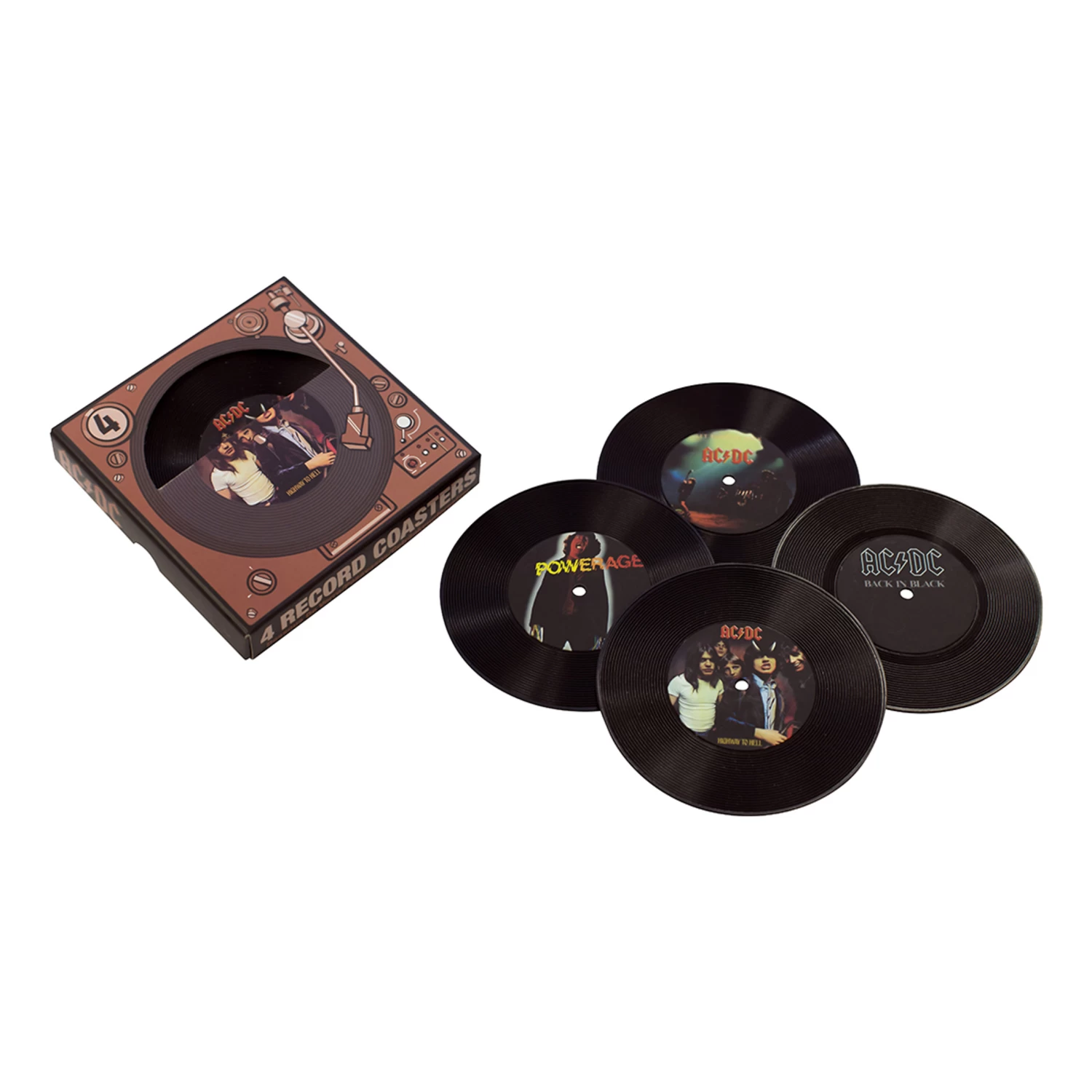 AC-DC Records Coaster Set - Image 2