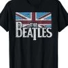 Beatles British Flag Black T-Shirt